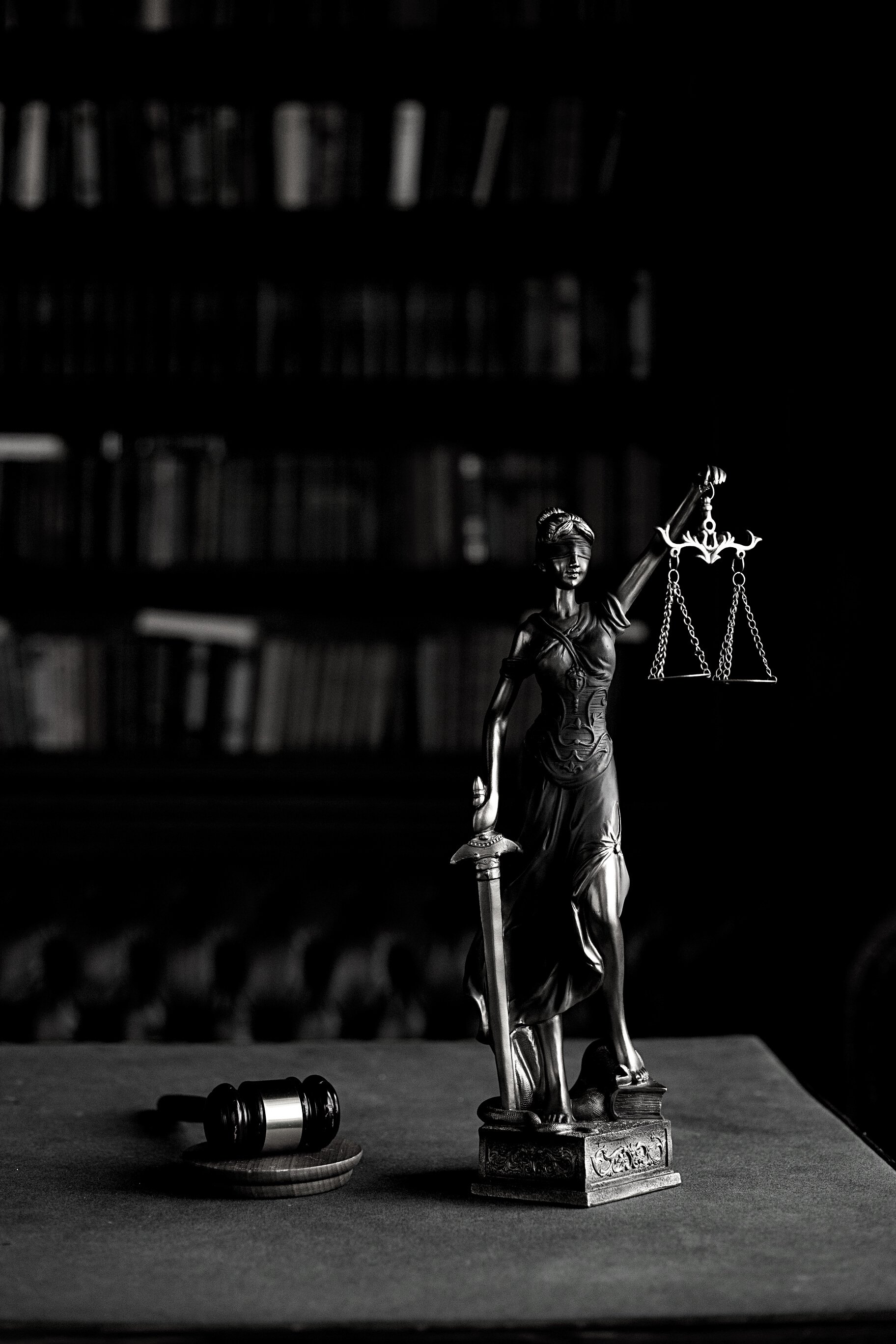 Lady Justice and a Gavel
